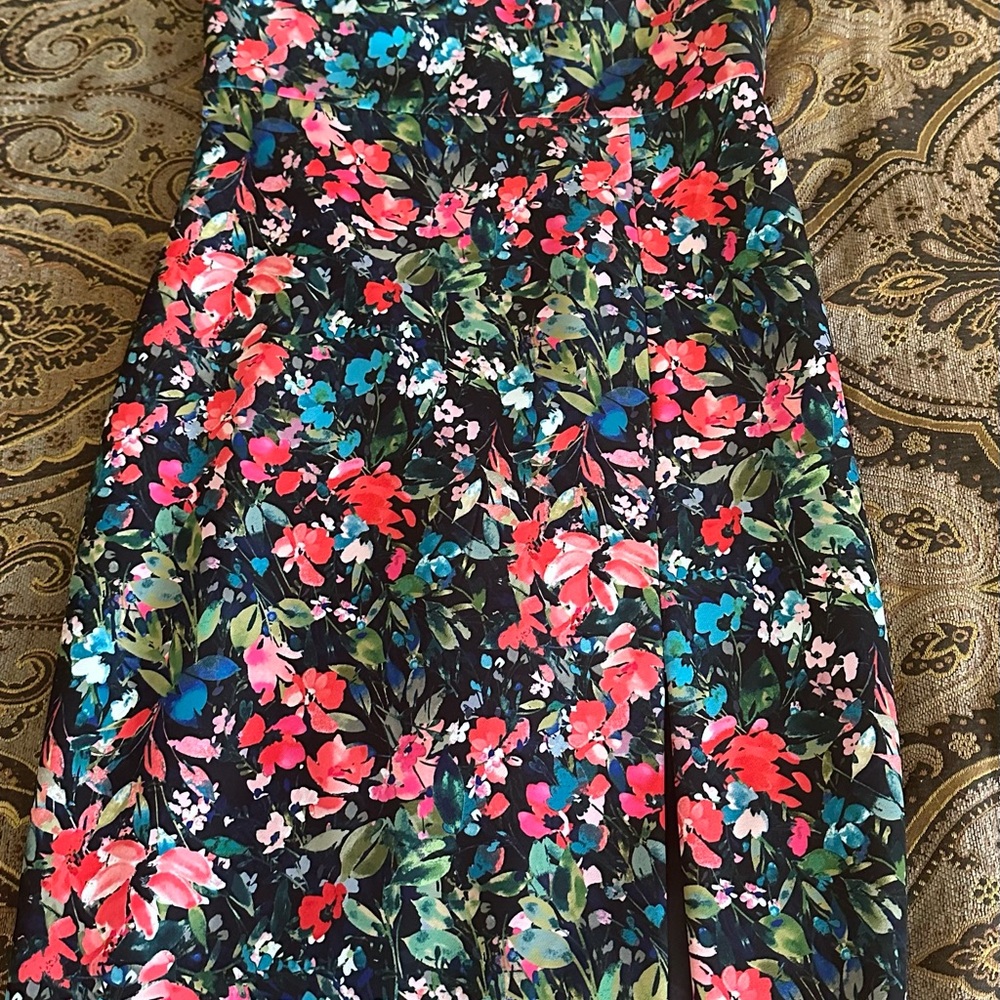 Aidan by Aidan Mattox Vibrant Floral Midi Dress